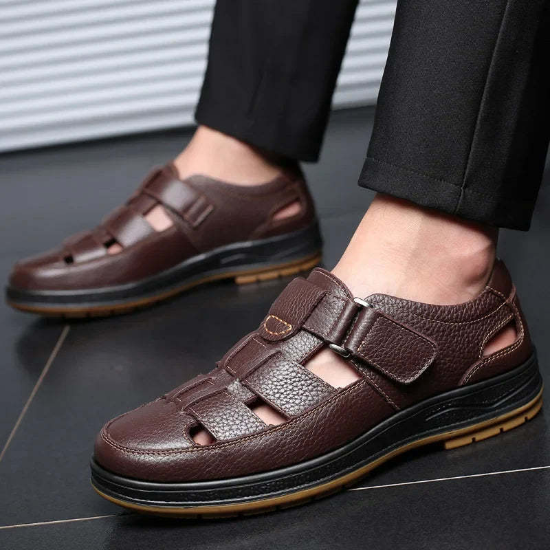 Sandales en cuir