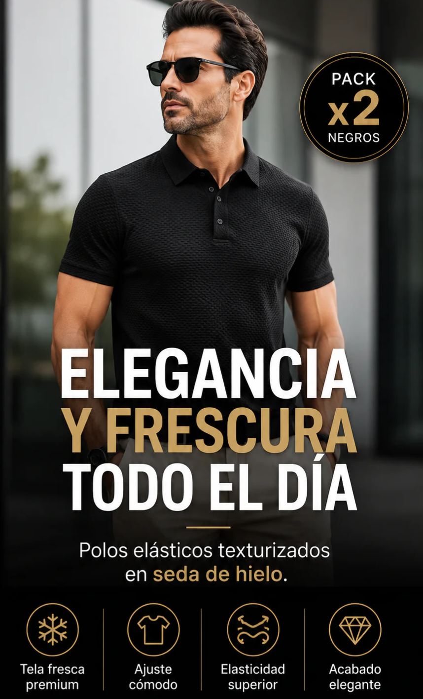 Camiseta polo textura x 2