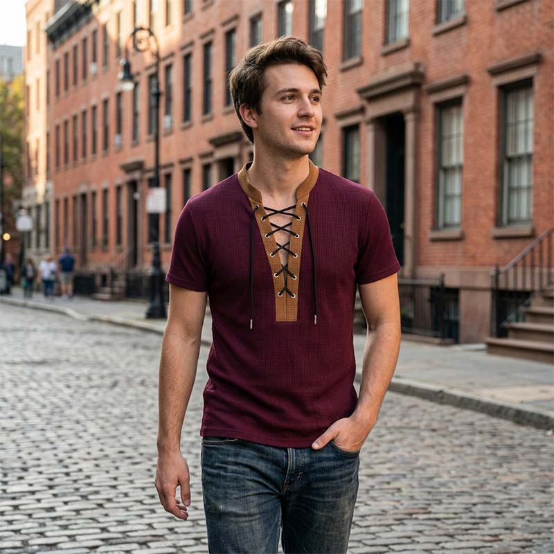 T-shirt décontracté à manches courtes pour homme