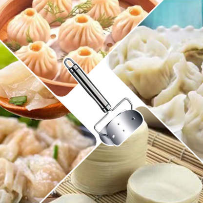 📢📢50 % DE RÉDUCTION !! ⏰Découpe-pâte à raviolis inox – Lame tranchante, manche bois, des feuilles de wonton parfaites en secondes, l’outil malin pour vos raviolis, gyoza et dim sum maison 🥢👌