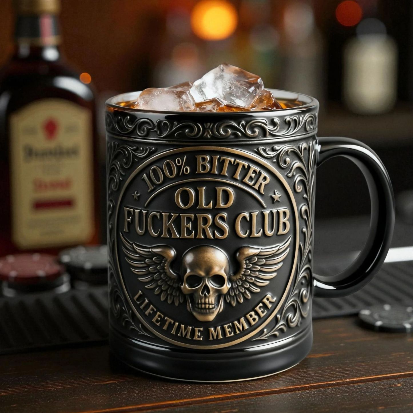🖤“My One & Only Last F***” Black & Gold Raven Mug