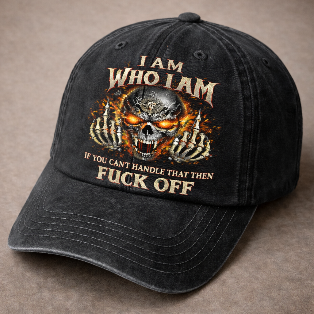 🔥 Rebellious Skull Embroidered Baseball Cap 