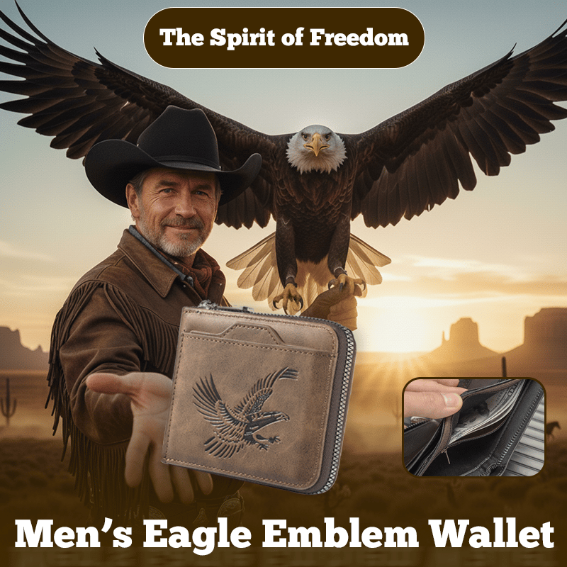 Last Day 49% OFF 🔥 Eagle Emblem Men’s Wallet – A Symbol of Strength & Freedom