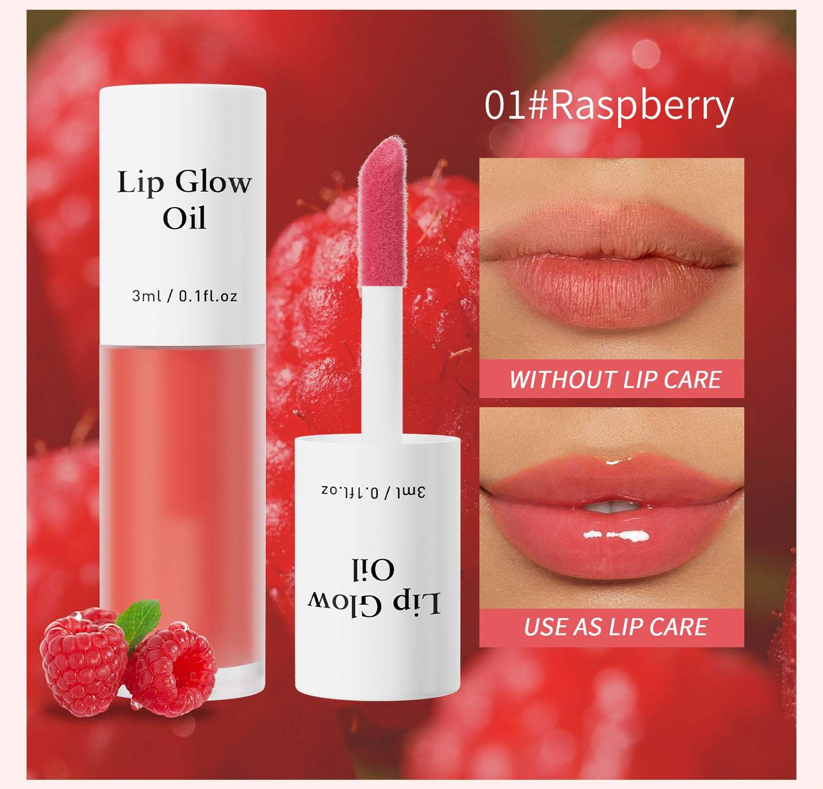 🎁 Christmas Sale 🎅 2-in-1 Lip Oil & Stain — Glossy Hydrating Tint, L