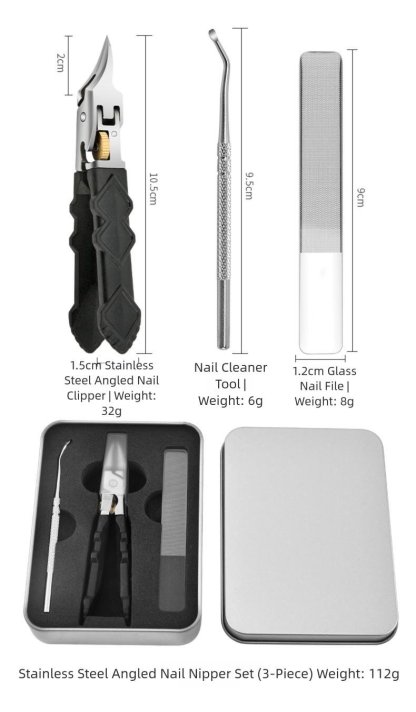 Ultra-Sharp Nail Clipper Set with Anti-Slip Grip