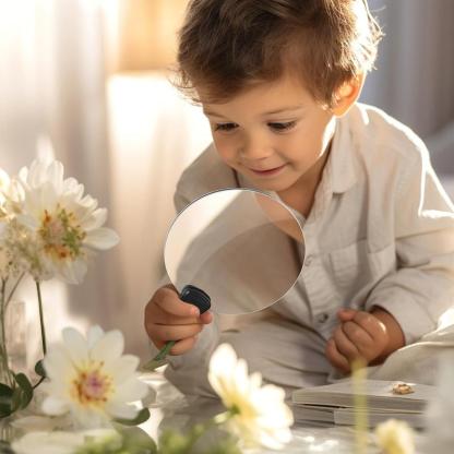 🔍5X Magnifying Glass with 5.12in Diameter Magnifying Lens - Neck-worn design frees your hands✨