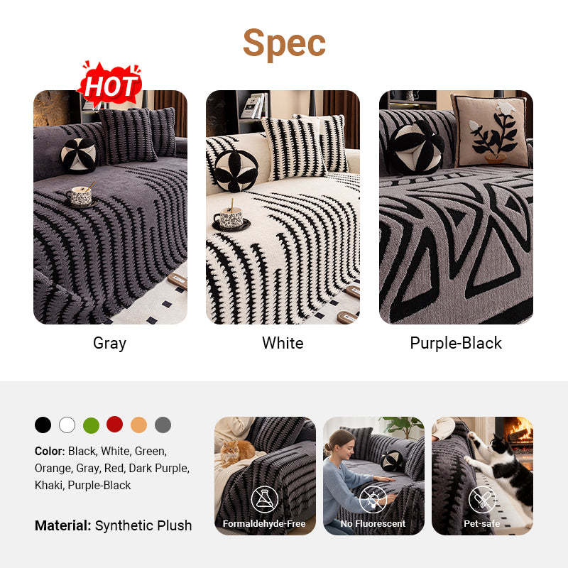🎉Soft Plush Non-Slip Couch Cover🍂