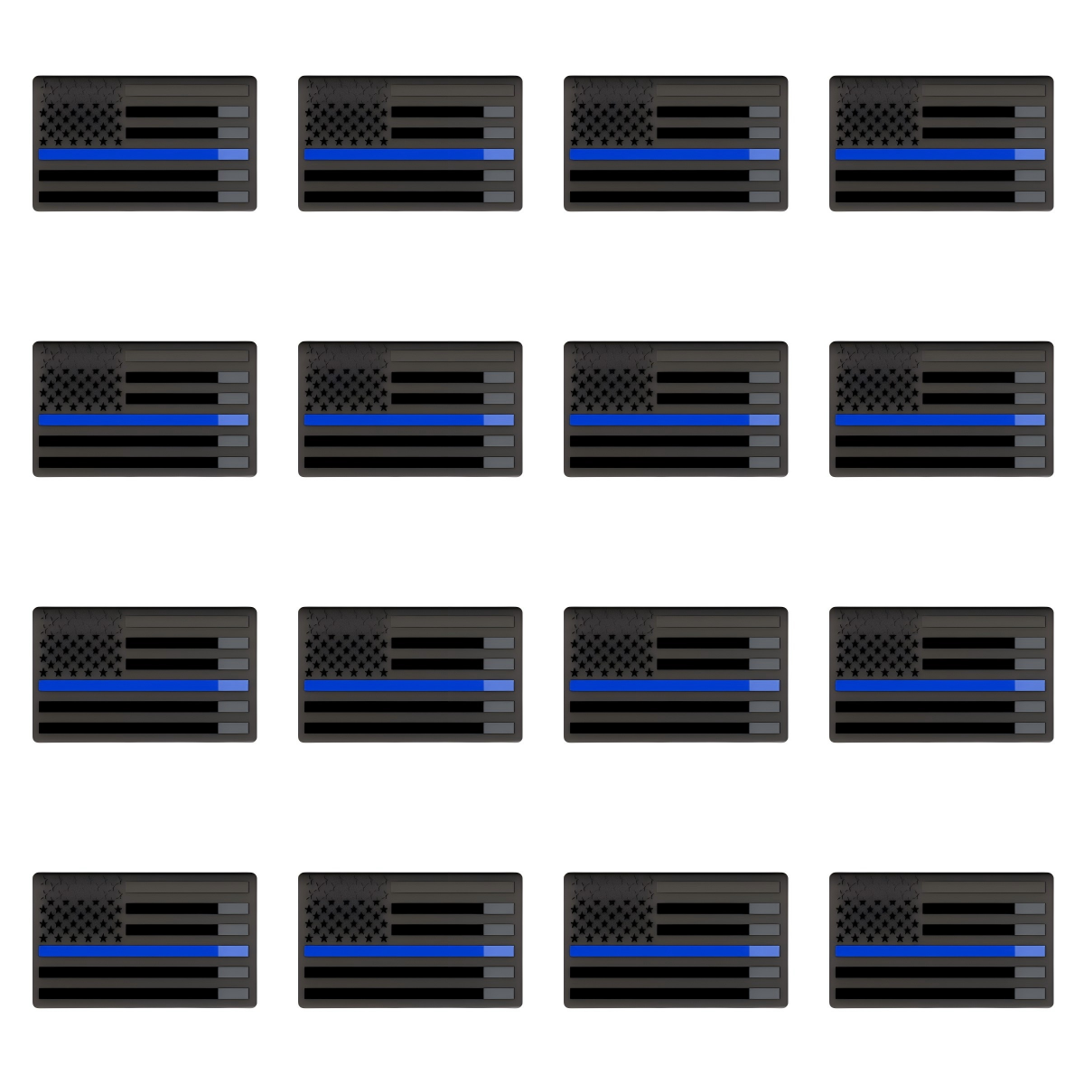 ★USA★ Thin Blue Line - American Metal Flag Auto Fender Emblem