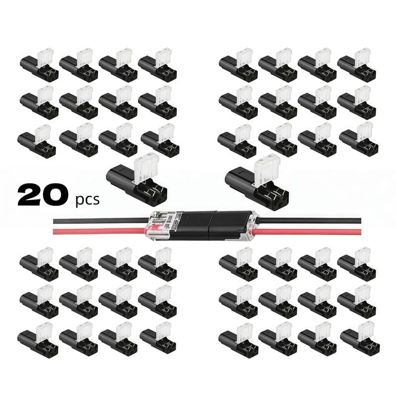 Double-Wire Plug-in Connector Led Light Strip Connectors 2 Pin