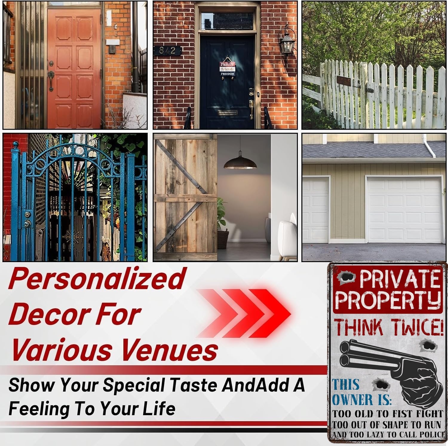 🔥LAST DAY 49% OFF - Funny Private Property Metal Warning Sign