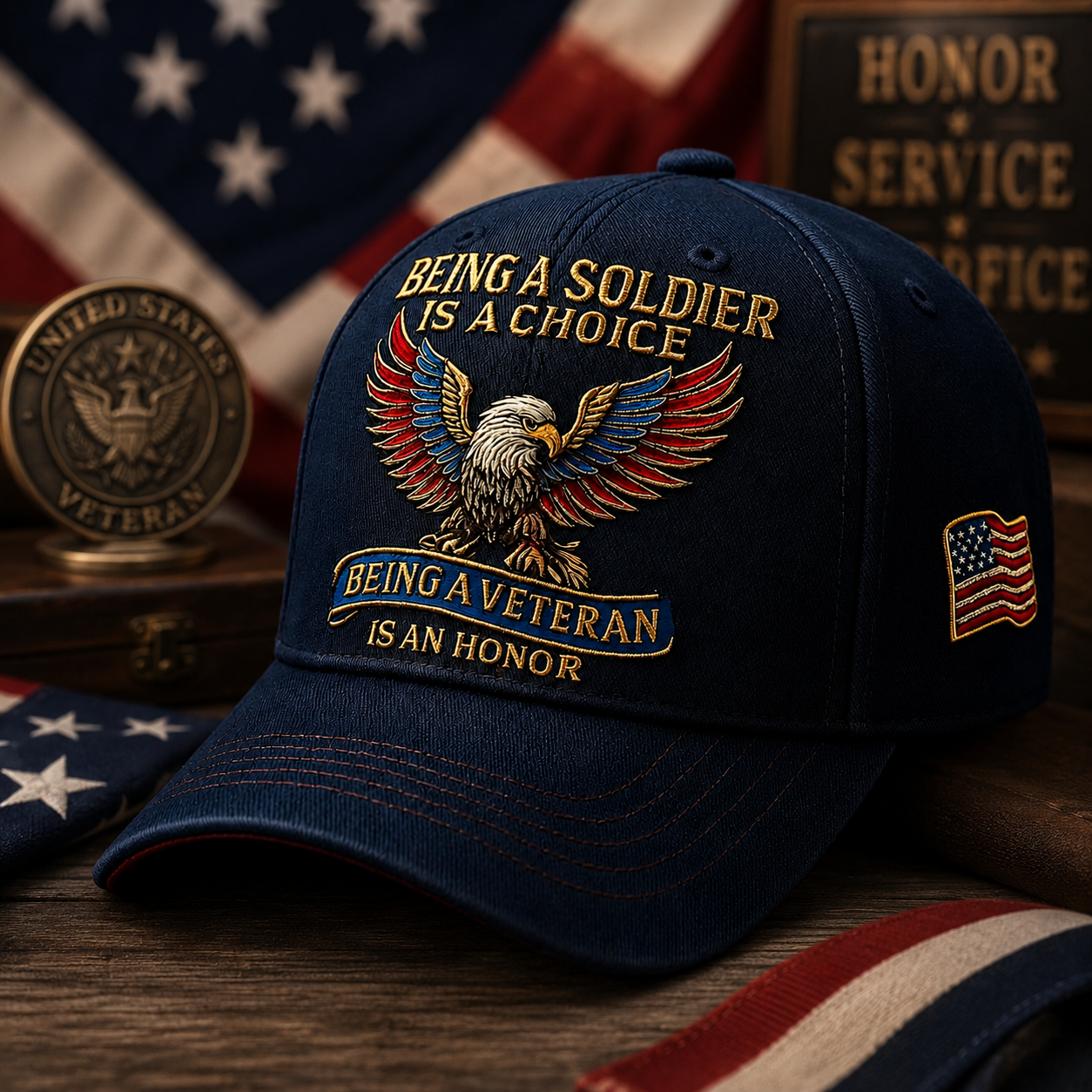 🦅 “Being a Soldier, Being a Veteran” Commemorative Cap