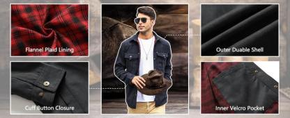 Men's Flannel Lined Shacket Jacket