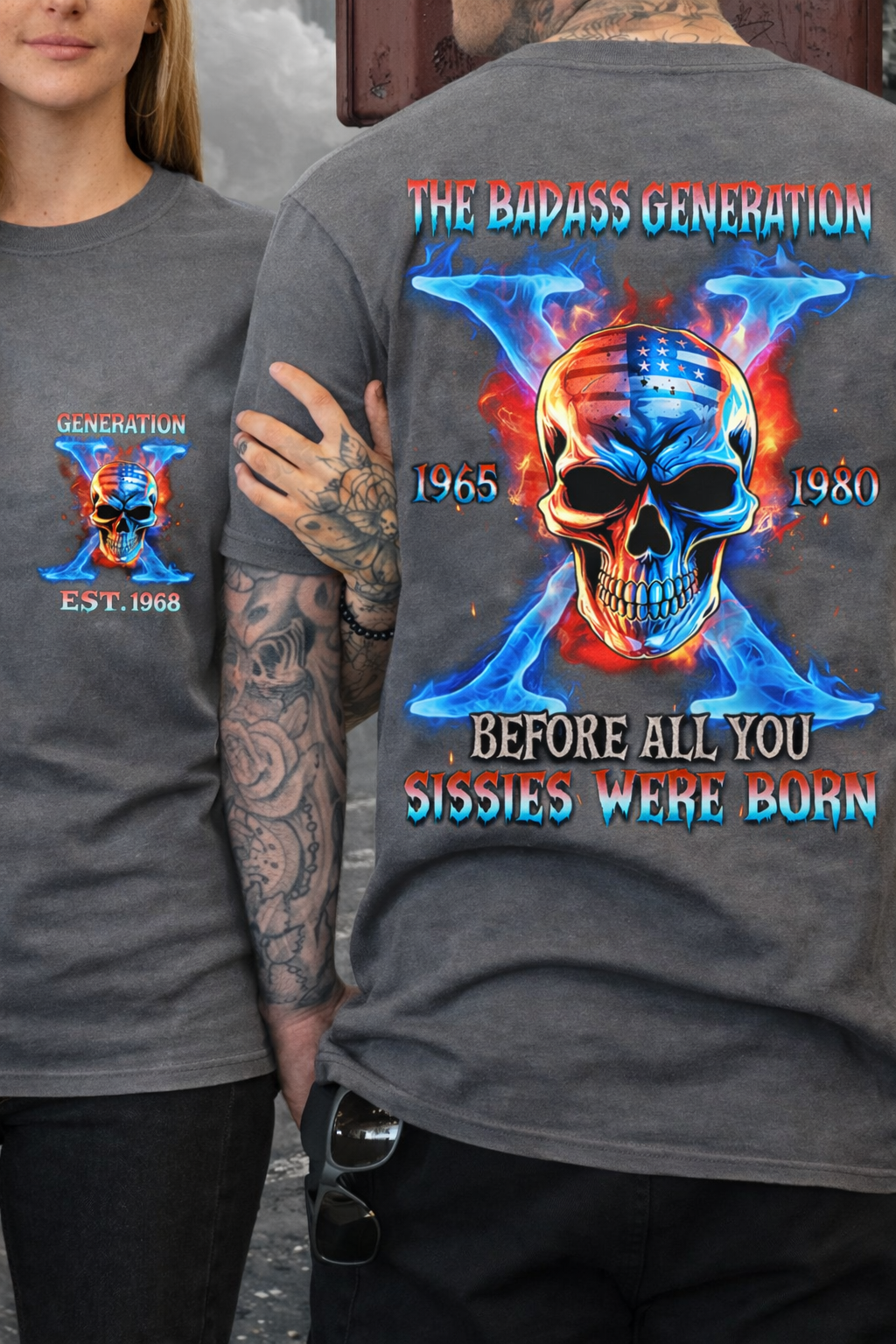 Gen X The Badass Generation Custom Year T-shirt