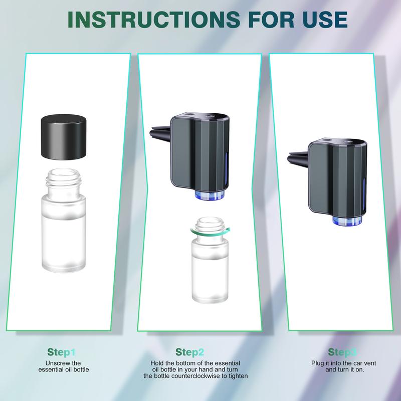 Auto-Aromatherapy Smart Car Air Freshener Diffuser with 3 Scent Options