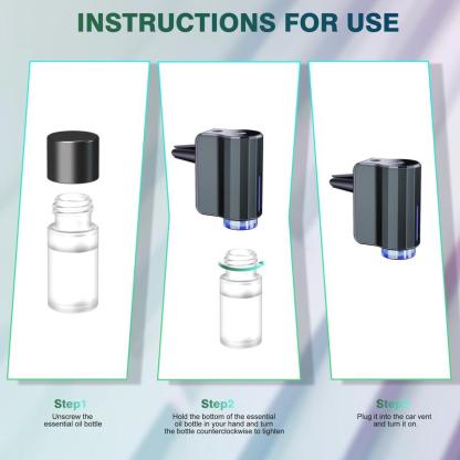 Auto-Aromatherapy Smart Car Air Freshener Diffuser with 3 Scent Options