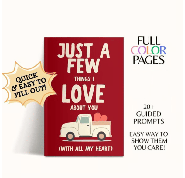 Just A Few Things I Love About You (With All My Heart) Fill In The Blank Gift Book