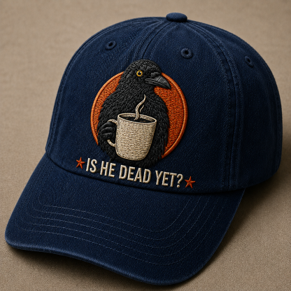 Raven Coffee Embroidered Vintage Baseball Cap