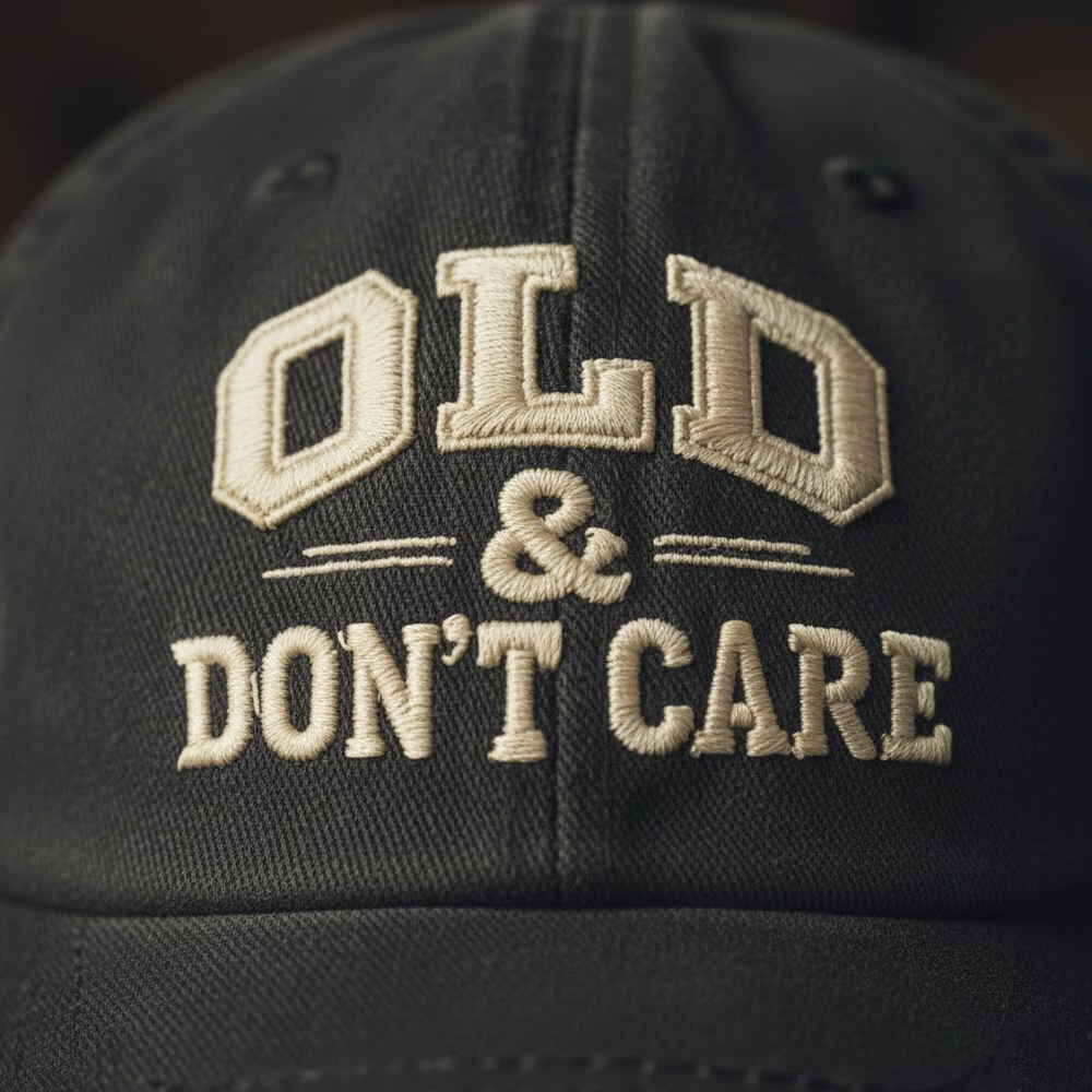 OLD&DON'T CARE Embroidery Hat