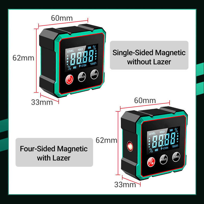 📢🔧 HOT SALE 50% OFF 🔥4-Side Magnetic Digital Angle Gauge with Laser