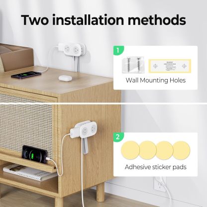 Travel Power Strip, ORICO 4 Outlets 3 USB Ports (1 USB C) with 4FT Wrapped Short Extension Cord, Compact Power Strip for Hotel Travel Essentials Cruise Approved-AP3