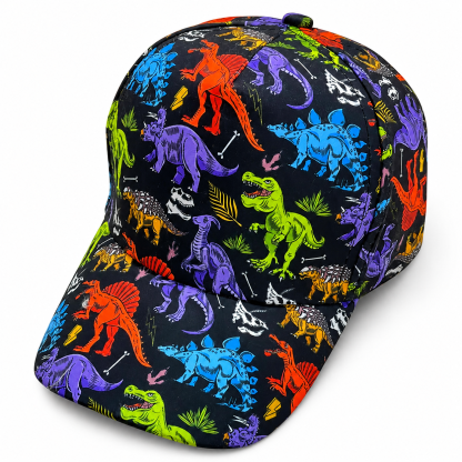 🦖 Colorful Dinosaur Print Baseball Cap – Bold Style For Little Explorers