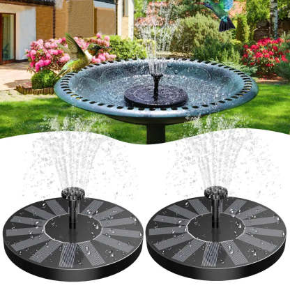 Solar Fountain, Solar Powered Bird Bath Fountain Pump with 4 Nozzles 1.4W Solar Panel Kit Water Pump, Outdoor Watering Submersible Pump for Pond, Pool, Garden, Fish Tank