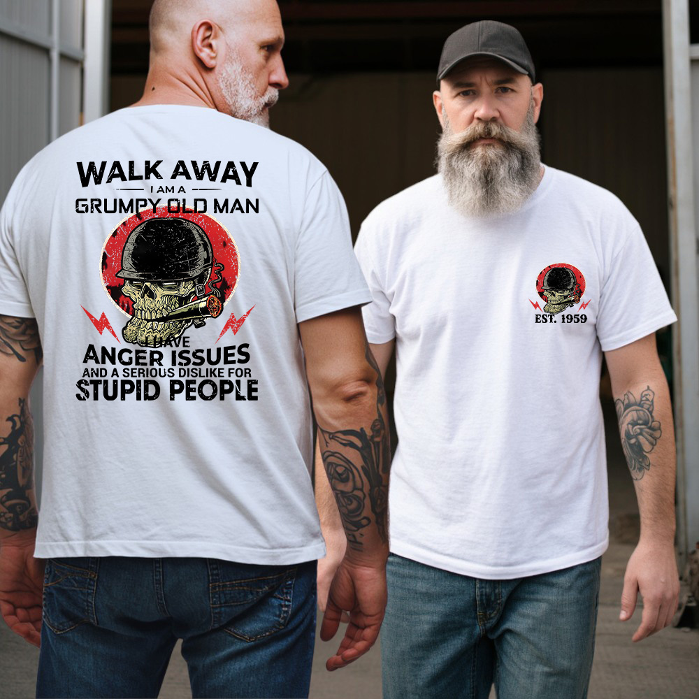 BOOMER T-shirt, Walk Away I Am A Grumpy Old Man T-shirt, Custom Year Of Birth