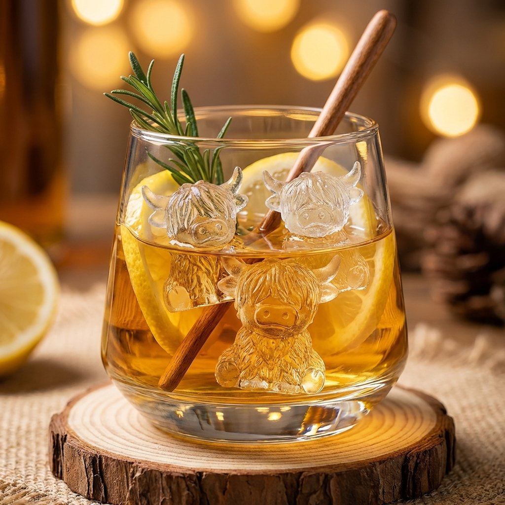 🐮 Mini Highland Cow Ice Cube & Dessert Mold 🧊🍪 Cute 3D Ice for Drinks, Parties & Gifts🎁