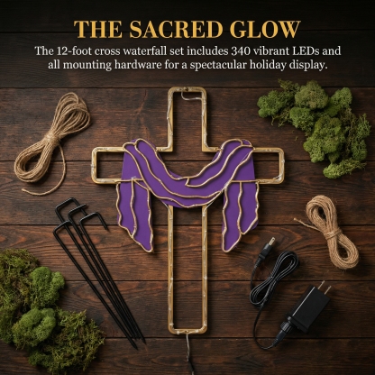 12 FT Easter Waterfall String Lights