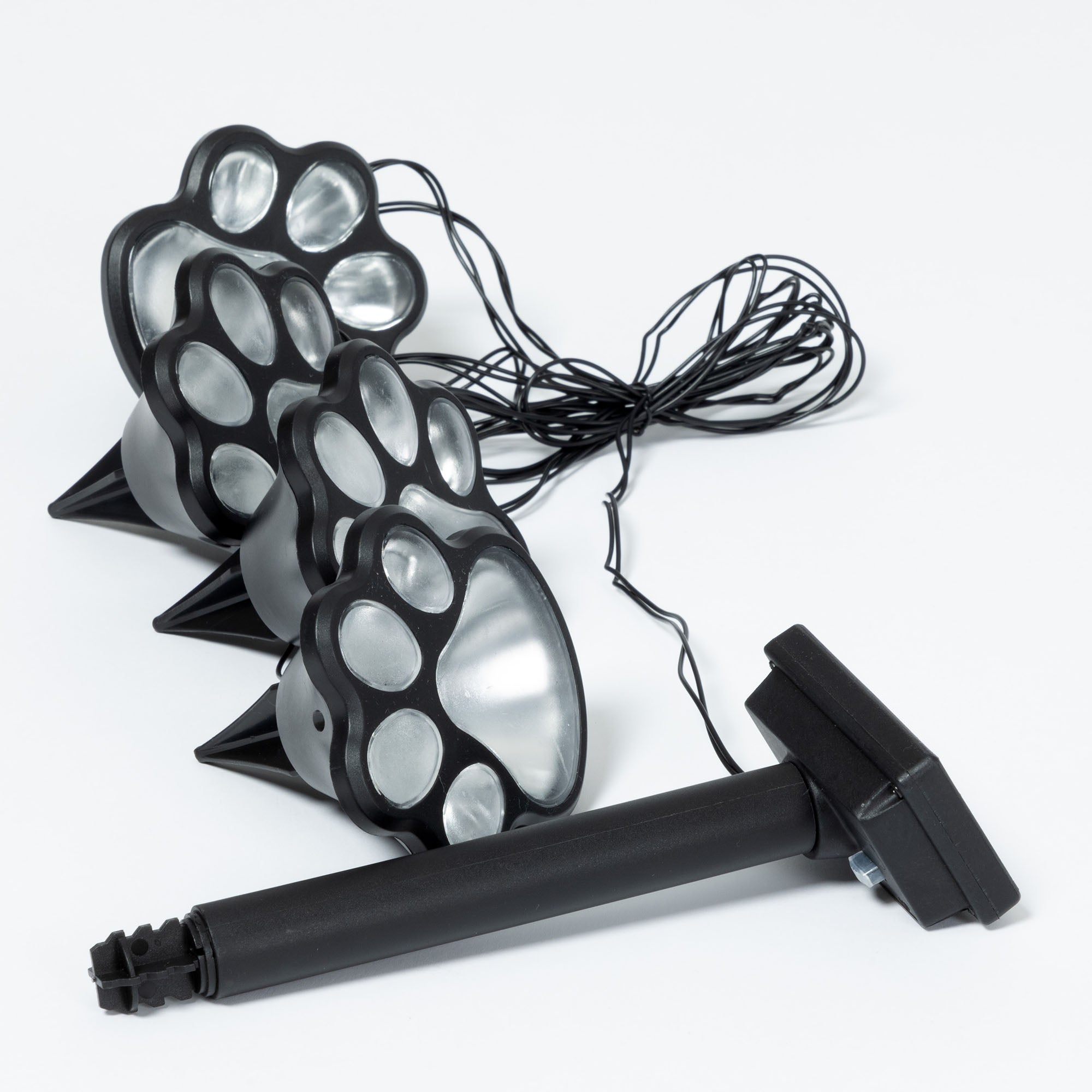 Paw Print Solar Ground Lights - Set of 4