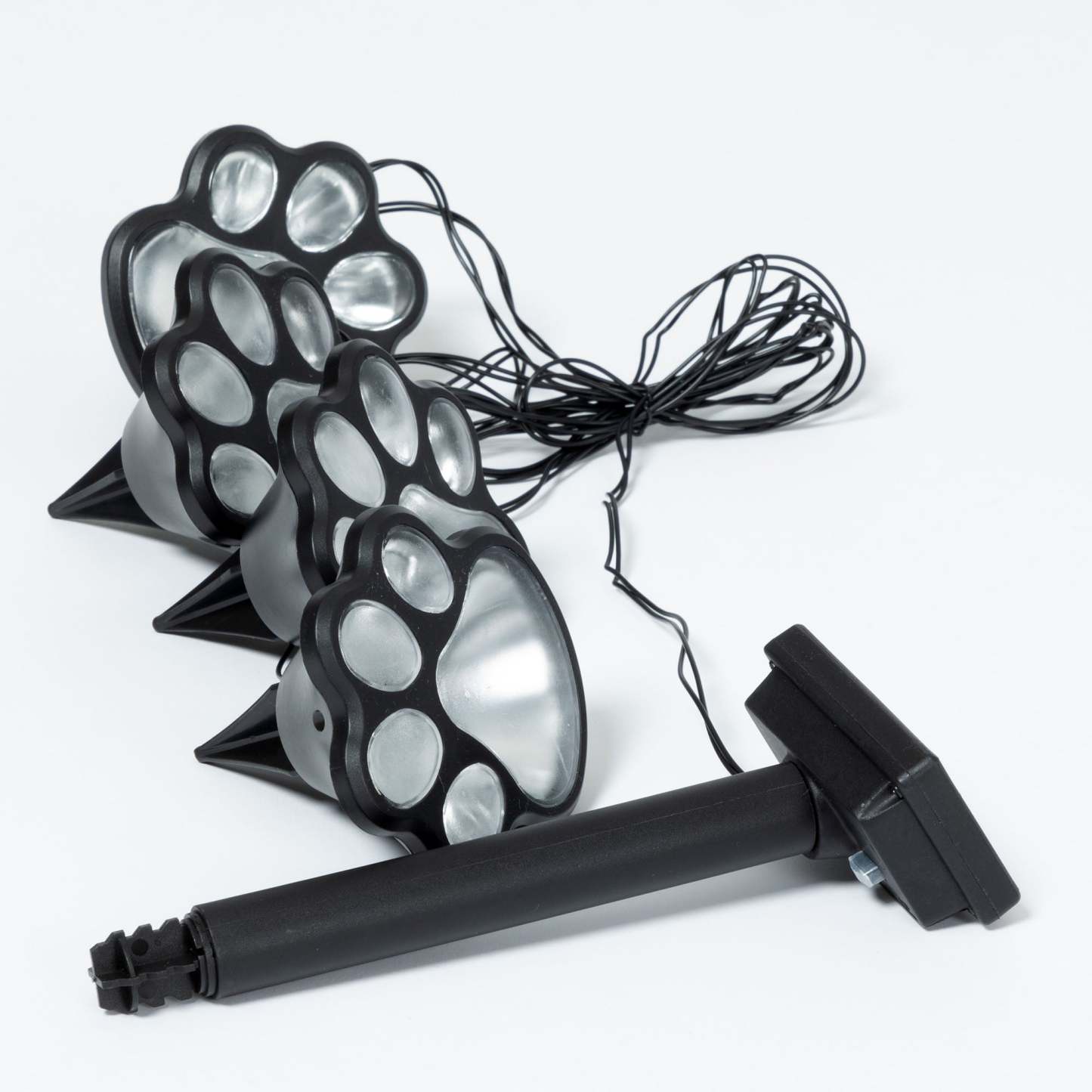 Paw Print Solar Ground Lights - Set of 4