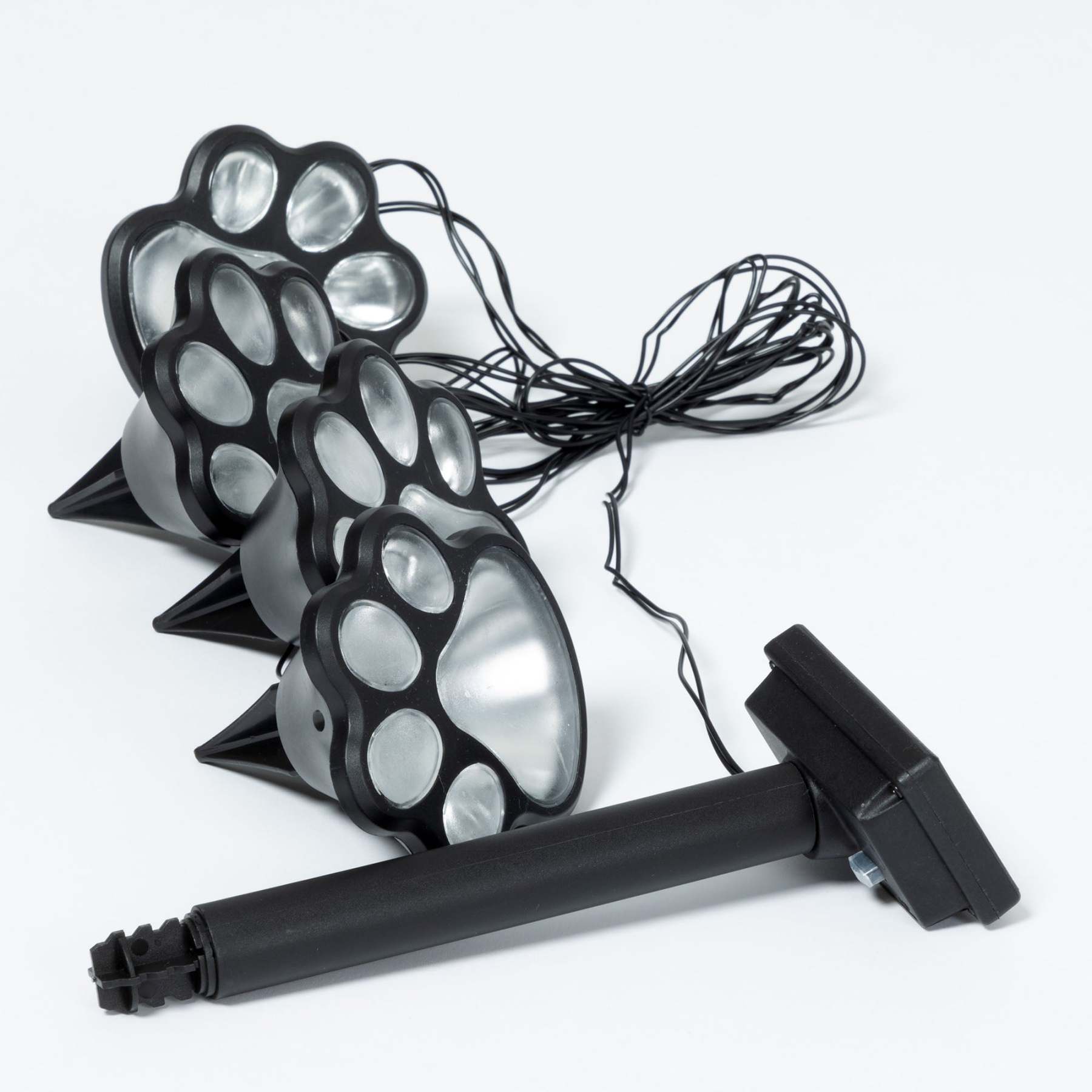 Paw Print Solar Ground Lights - Set of 4