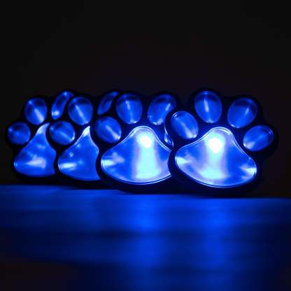 Paw Print Solar Ground Lights - Set of 4