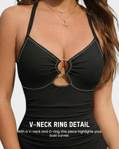 Slimming Tummy Control Ruched One-Piece Swimsuit