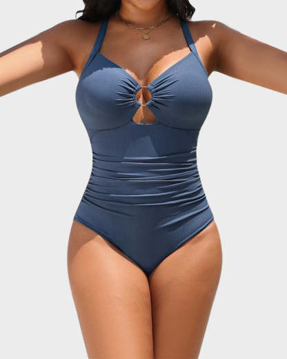 Slimming Tummy Control Ruched One-Piece Swimsuit
