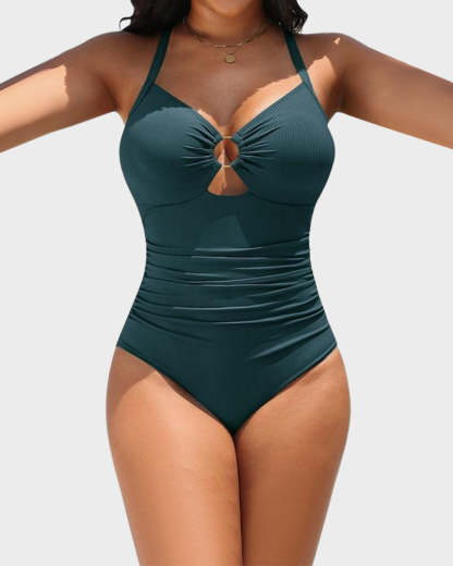 Slimming Tummy Control Ruched One-Piece Swimsuit
