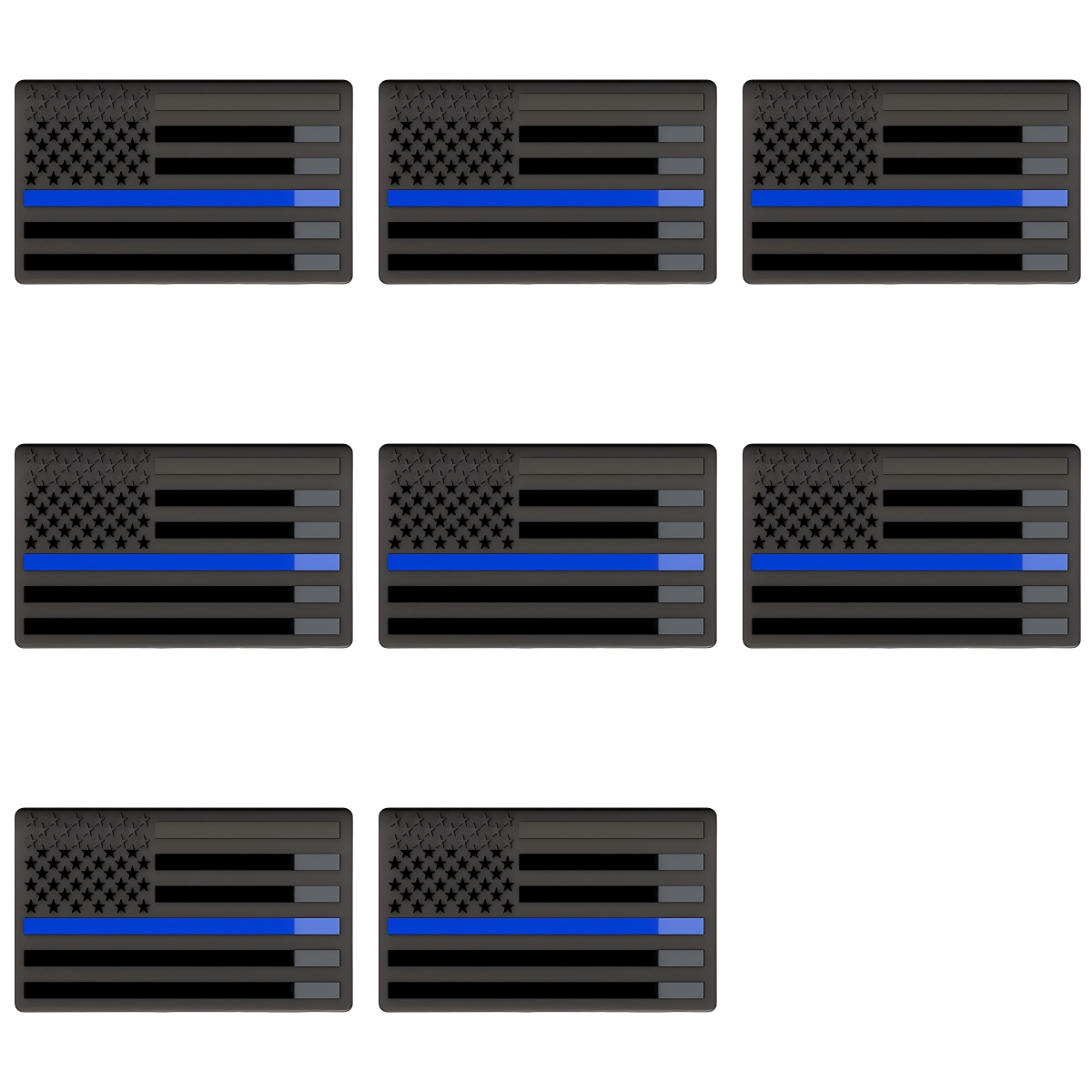 ★USA★ Thin Blue Line - American Metal Flag Auto Fender Emblem