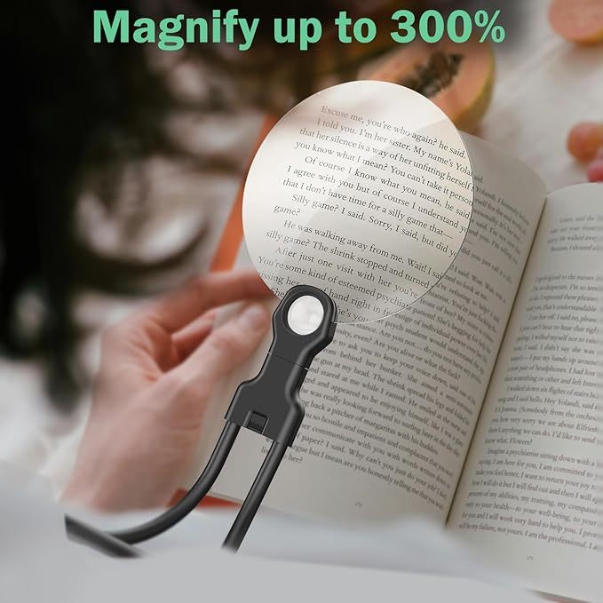 🔍5X Magnifying Glass with 5.12in Diameter Magnifying Lens - Neck-worn design frees your hands✨
