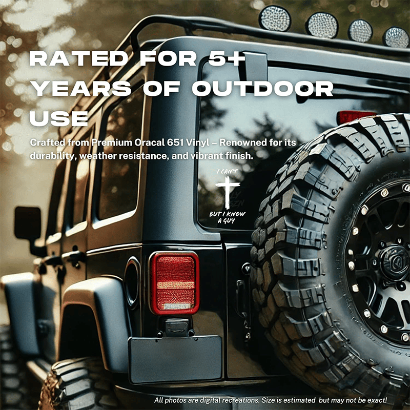 I Can't, But I Know A Guy - Christian Jesus Cross Car