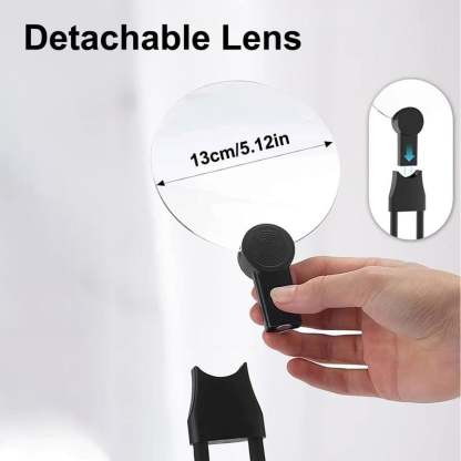 🔍5X Magnifying Glass with 5.12in Diameter Magnifying Lens - Neck-worn design frees your hands✨