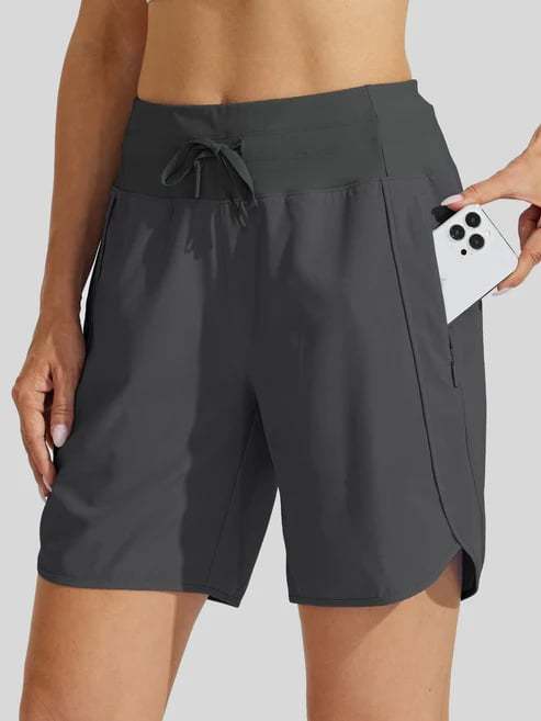 ⏰Hot Sale Women's Active 7 Inseam Athletic Long Running High Wasistband Shorts