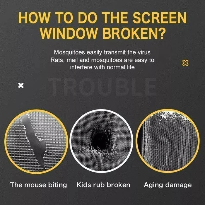 Window Net Screen Repair Roll- Fix broken Mesh Windows