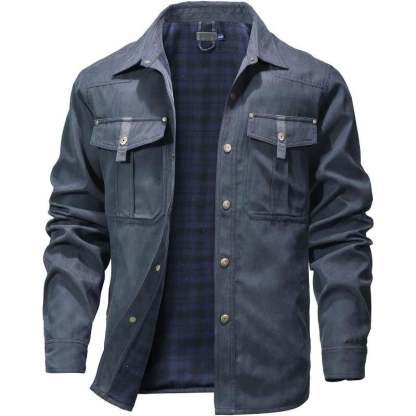 Men's Flannel Lined Shacket Jacket