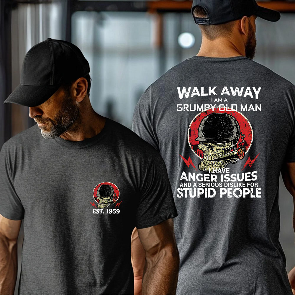 BOOMER T-shirt, Walk Away I Am A Grumpy Old Man T-shirt, Custom Year Of Birth