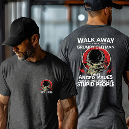 BOOMER T-shirt, Walk Away I Am A Grumpy Old Man T-shirt, Custom Year Of Birth 