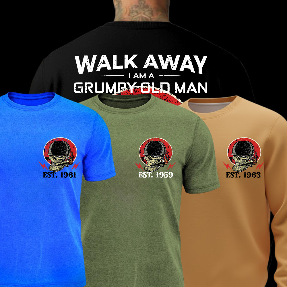 BOOMER T-shirt, Walk Away I Am A Grumpy Old Man T-shirt, Custom Year Of Birth 
