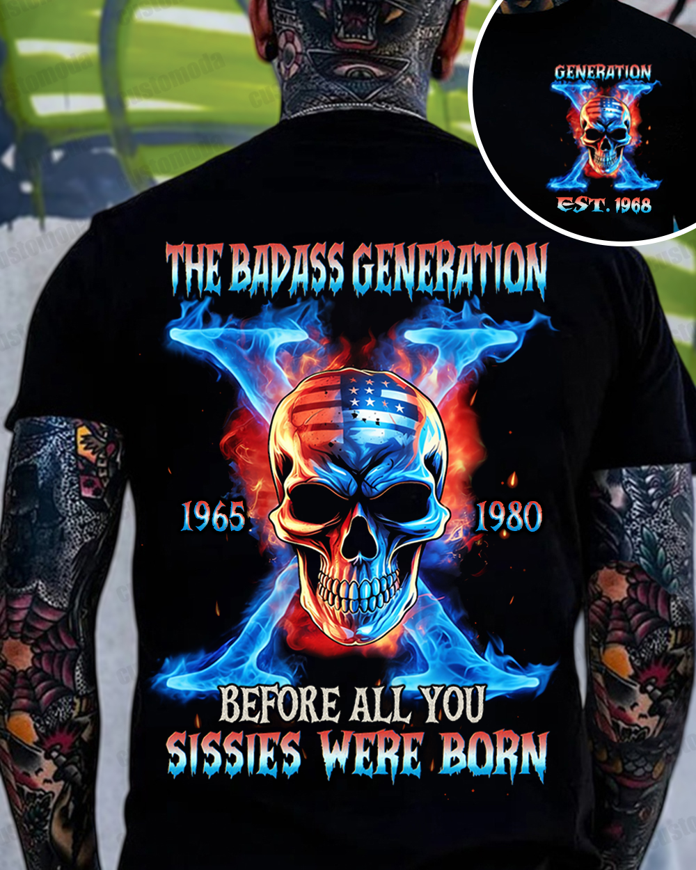 Gen X The Badass Generation Custom Year T-shirt