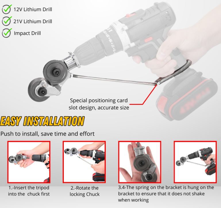 DrillCutPro™ | The Drill-Powered Sheet Metal Shredder
