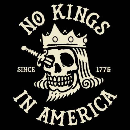 No Kings In America Skull Graphic T-Shirt – Bold Statement Tee Since 1776