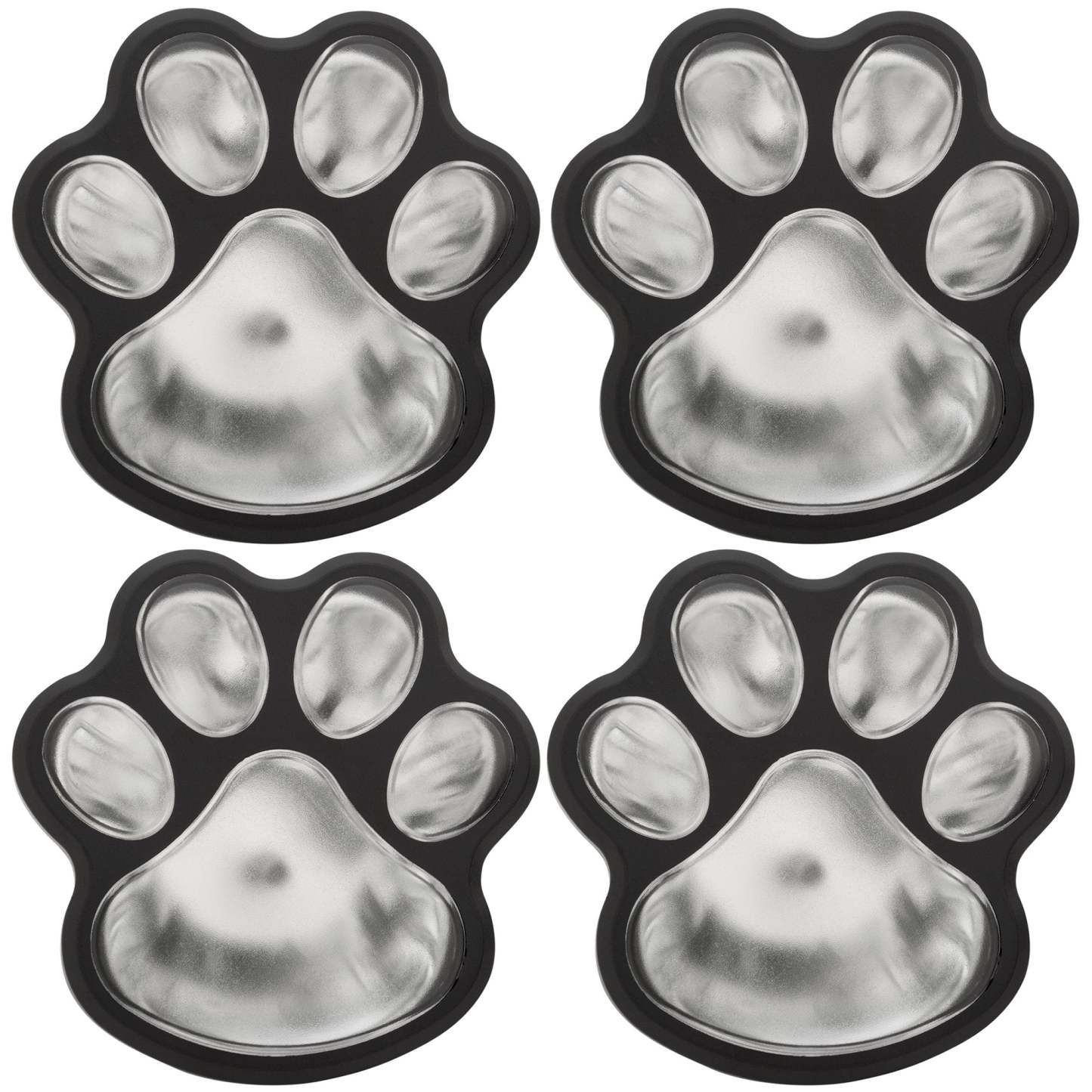 Paw Print Solar Ground Lights - Set of 4